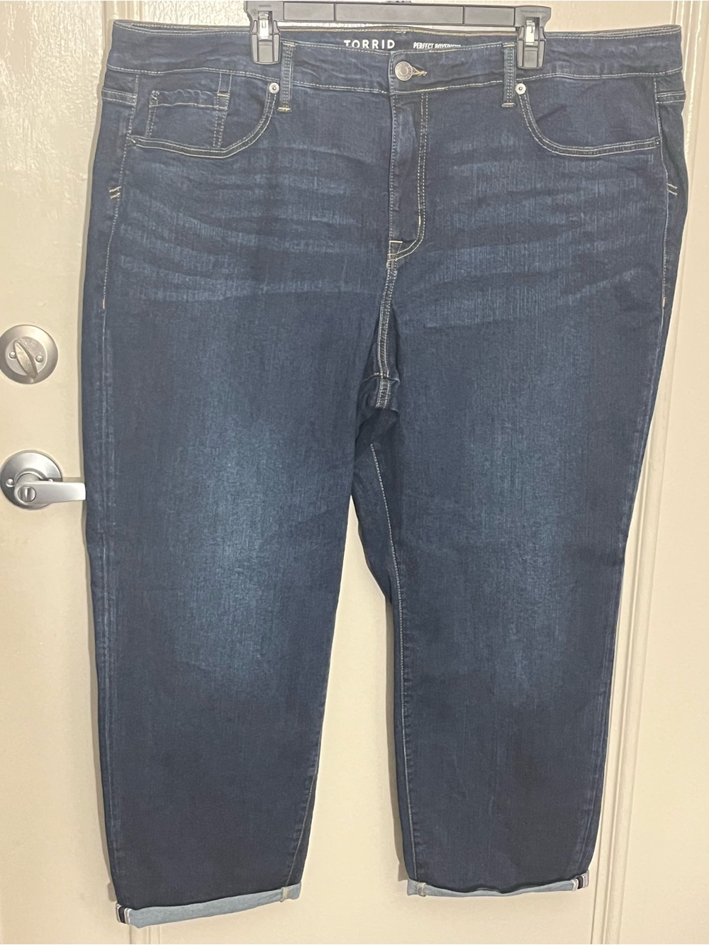 Torrid Dark Indigo Cropped Skinny Jeans